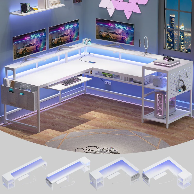 white-gaming-desk-industrial-l-shaped