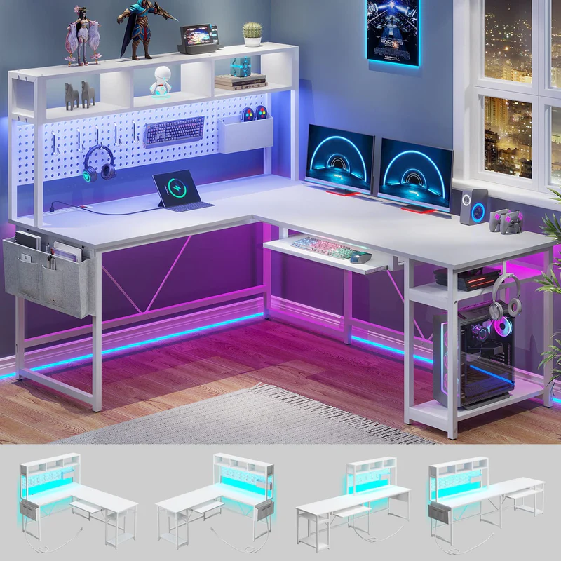 white-modern-l-shaped-reversible-gaming-desk-with-power-outlets-keyboard-tray